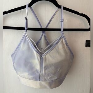 Nike Women's Lavender and White Marble Sports Bra (M)